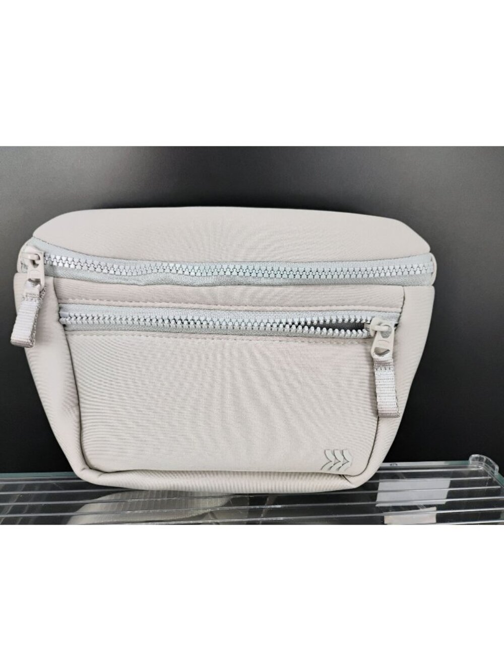 All in Motion Small Beige Crossbody Waist Bag With Adjustable Strap